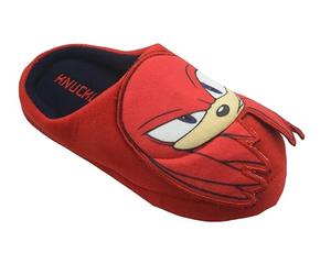 Sonic The Hedgehog, Boys or Girls Kids Sonic Knuckles Slippers, Red, Size 12