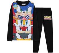 Sonic The Hedgehog Boys Pyjamas Set, Long PJs for Kids, Knuckles Cosy Loungewear Soft Official Nightwear, Gamer Gifts for Boys (4-5 Years, Multi)