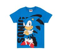 Sonic the Hedgehog Boy's Short Sleeved T-Shirt | Blue | Official Merch | Size: 9-10 Years Sonic the Hedgehog Blue 9-10 Years