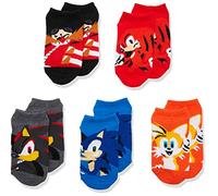 Sonic The Hedgehog Boys' Sonic 5 Pack No Show Socks - Multicolor - Fits Sock Size 6-8; Fits Shoe Size 6.5-2.5 UK