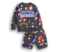 Sonic the Hedgehog Boy's Sweatshirt & Shorts Set (Kids Grey) in Grey | Size: 4-5 Years Sonic the Hedgehog Grey 4-5 Years