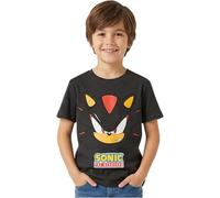 Sonic THE Hedgehog Boys T-Shirts 5-12 Yrs, Cotton Crew Neck Short Sleeve Tee Tops, Soft Summer Boys Clothing, Gaming Gifts (9-10 Years, Grey Shadow)