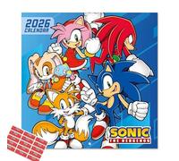Sonic the Hedgehog Calendar 2026 Square Wall Calendar with Free Organisational Stickers Included