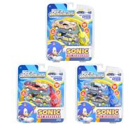Sonic the Hedgehog Character Car Launcher Blaster Twin Packs Complete Set of All 3 - Sonic, Super Sonic, Tails, Shadow, Knuckles & Dr Eggman