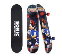 Sonic The Hedgehog Character Skateboards - Cruiser Skateboard with ABEC 5 Bearings, Durable Deck, Smooth Wheels (Choose from Sonic, Knuckles, Tails or Sonic & Friends)