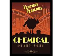 Sonic The Hedgehog Chemical Plant Zone Framed Poster (40cm x 30cm) (Black/Orange/Yellow)