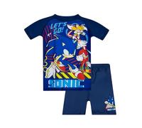 Sonic The Hedgehog Costume | Boys Swimming Costume | Boys 2 Piece Swim Set | Blue 7-8 Years