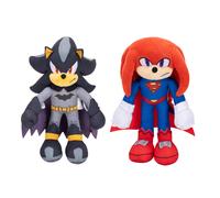 Sonic The Hedgehog DC Comics Shadow as Batman and Knuckles as Superman 9” Plush 2-Pack
