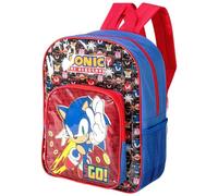 Sonic the Hedgehog Deluxe Backpack for Kids - Official Character School Bag with Padded Straps, Large Capacity & Durable Design - Boys Gaming Backpack for School, Travel & Sports (Dark Blue)