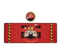 FaNaTtik Sonic the Hedgehog Dr. Eggman Desk Pad & Coaster Set - Official Gaming Desk Mat 800×300mm with Matching 100mm Coaster