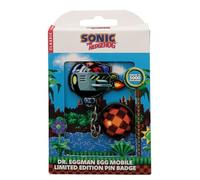 Sonic the Hedgehog Dr. Eggman Egg Mobile Chained Pin Badge - Limited Edition 5,000 - Individually Numbered Collectible