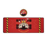 FaNaTtik Sonic the Hedgehog Dr. Eggman Desk Pad & Coaster Set - Official Gaming Desk Mat 800×300mm with Matching 100mm Coaster