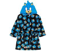 Sonic The Hedgehog Dressing Gown For Kids | Boys Girls Character Bath-robe | Blue Soft Gamer Pyjama Robe Merchandise 7-8 Years