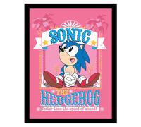 Sonic The Hedgehog Faster Than The Speed Of Sound Framed Poster