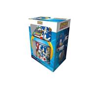 Sonic the Hedgehog Gift Set (Speed Freaks Design) 11oz Ceramic Coffee Mug, Coaster & Keyring in Presentation Gift Box - Official Merchandise