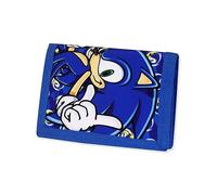 Sonic The Hedgehog Gifts Kids Wallets for Boys & Girls, Velcro Trifold Purses with Zip & Pound Coin Holder - Perfect for Childrens Wallet!