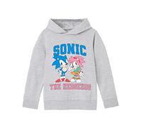 Sonic the Hedgehog Girls Grey Collegiate Sonic & Amy Hoodie - 5-6 Years