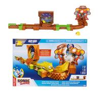 SONIC THE HEDGEHOG Go Go Racers Deluxe Playset with Diecast Super Sonic Figure, Combine with The Sonic Adventure Playset and Knuckles Adventure Playset