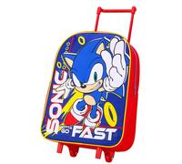 Sonic The Hedgehog "Gotta Go Fast" Foldable Trolley Cabin Bag Luggage Blue Kids