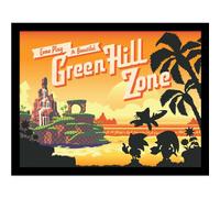 Sonic The Hedgehog Green Hill Sunset Framed Print