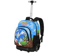 Sonic The Hedgehog Greenhill- SEGA -Fan GTS Trolley Backpack, Multicolour, 32 x 47 cm, Capacity 30 L