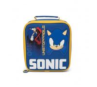 Sonic The Hedgehog Insulated Kids Lunch Bag with Handle - Official SEGA Sonic “Unstoppable 001” School Lunch Box, BPA Free PEVA Food Safe Interior, Blue