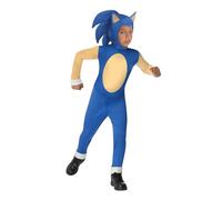 Sonic The Hedgehog Jumpsuit & Mask Costume Child Large, Age 8 - 10 years, HEIGHT 4’ 8” - 5' 0"