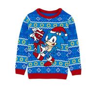 Sonic The Hedgehog Kids Christmas Jumper | Boys Girls Video Game Movie Festive Navy Knitted Sweater | Xmas Gifts for Him Her 11-12 Years