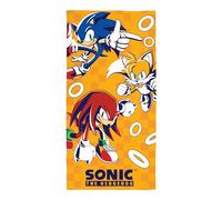 Sonic the Hedgehog Kids Officially Licenced Towel | Super Soft Feel | Play Design | Perfect The Home, Bath, Beach & Swimming Pool | One Size 70cm x 140cm | 100% Cotton