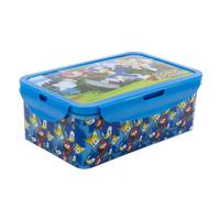 Sonic The Hedgehog Kids Rectangular Lunch Bento Food Box Container with Removabl