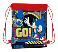 Sonic The Hedgehog Lets Go Drawstring Bag Kids School P.E. Kit Swimming String Bag 43cm x 32cm