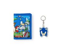 Sonic the Hedgehog Men's Character Velcro Wallet | Boys Blue | Officially Licensed Merch Sonic the Hedgehog Blue One Size