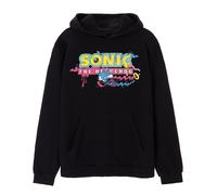 Sonic the Hedgehog Men's Hoodie (Adult Black) in Black | Size: Large Sonic the Hedgehog Black L