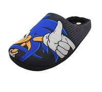Sonic The Hedgehog, Mens/Older Boys Slippers Black/Blue Size 12