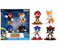 Jada SONIC THE HEDGEHOG 2.5" 4-Pack Wave 1 Die-cast Figures, playset, gift pack. Display,collect and play toys for Kids and Adults