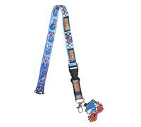 Sonic the Hedgehog Modern Lanyard with Breakaway Rubber Charm and ID Sleeve, Multicolored, Taglia unica