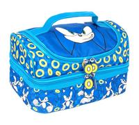 Sonic The Hedgehog Multi-Compartment Lunch Bag for Kids School Thermal Insulated Double Decker Food Carier for Boys