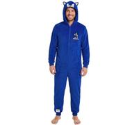 Sonic The Hedgehog Novelty Mens Onesie, Mens Pyjamas | Fun Novelty Onesie For Halloween And Autumn, Winter, Christmas, Warm And Cosy Fleece, Central Zipper, 3D Ears