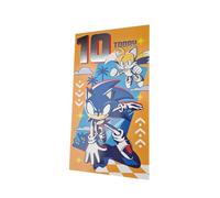 SONIC THE HEDGEHOG OFFICIAL AGE 10 BIRTHDAY CARD.