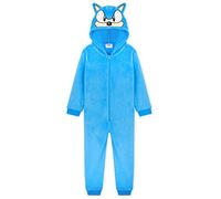 SONIC THE HEDGEHOG Onesies for Boys, Fleece Onesie, Gamer Gifts (Blue, 13-14 Years)