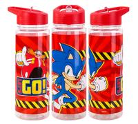 Sonic The Hedgehog Plastic Sports Water Bottle With Straw Drinkware