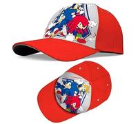 Sonic The Hedgehog Polyester Sun Hat, Red Baseball Cap for Kids, Any Hot Summer Day, Adjustable Cap for Sporting Activities 3+ Years