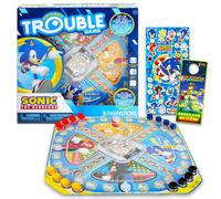 Sonic the Hedgehog Pop Up Board Game - Bundle with Sonic Board Game for Kids with Pop Up Dice Plus Stickers More | Sonic the Hedgehog Games for Birth
