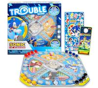 Sonic the Hedgehog Pop-Up Board Game with Pop-Up Dice, Stickers & Moving Pegs, Family Board Game for Kids Ages 5+