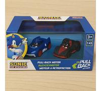 Sonic the Hedgehog Pull-Back Cars Set - Carrera 1:43 Toys, 2 Vehicles, Kids Gift