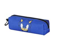 Sonic The Hedgehog - SEGA Sega-Sonic Sight-Fan Square Pencil Case 2.2, Blue, 22 x 9 cm