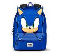 Sonic The Hedgehog - SEGA Sega-Sonic Sight-Small Fan Heady HS Backpack, Blue, 23 x 34 cm, Capacity 10 L