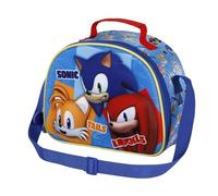 Sonic The Hedgehog - SEGA Sega-Sonic Trio-3D Lunch Bag, Blue, 25.5 x 20 cm