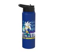 Sonic the Hedgehog Silver 20th Anniversary Distressed Stainless Steel Insulated Water Bottle