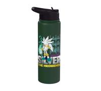 Sonic the Hedgehog Silver 20th Anniversary Distressed Stainless Steel Insulated Water Bottle